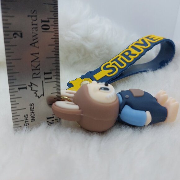 2/$25 Labubu blue pullover keychain with strap "Strive" - Picture 6 of 6
